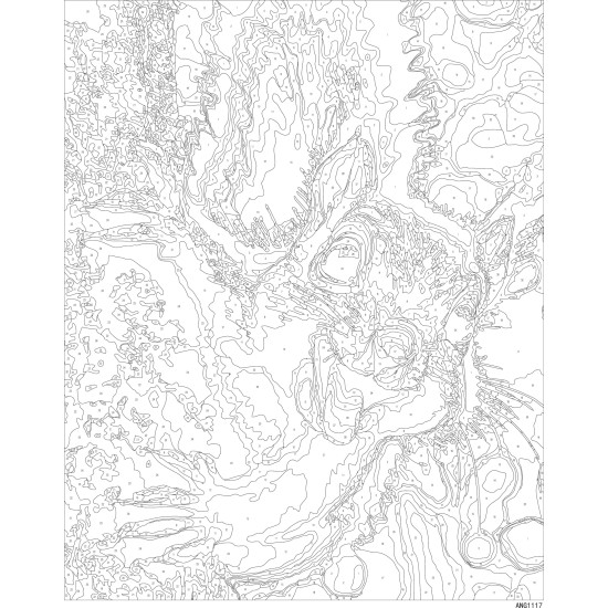Paint by numbers, Red squirrel on tree, 40x50, Oh-art, ANG1117