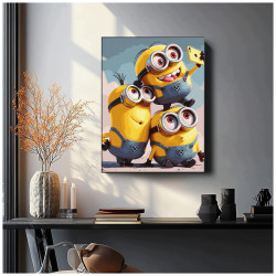 Paint by numbers, Minions taking a selfie, 40x50, Oh-art, ANG1121