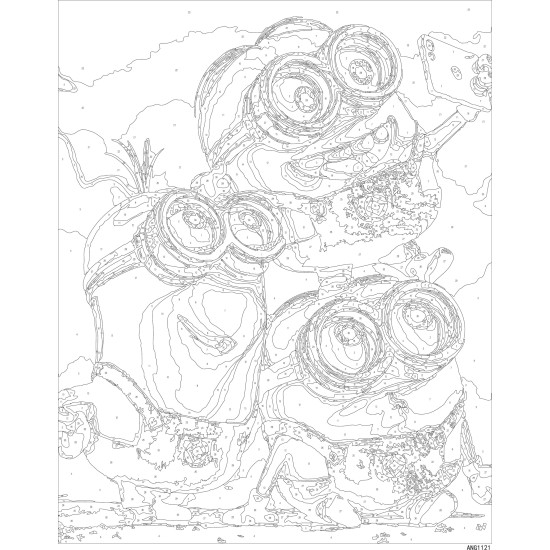 Maalimine numbrite järgi, Minionid teevad selfit, 40x50, Oh-art, ANG1121