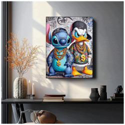 Maalimine numbrite järgi, Stitch ja Donald Duck, 40x50, Oh-art, ANG1122