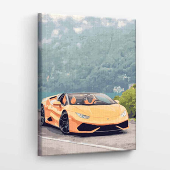 Glezna pēc numuriem, Spilgts Lamborghini, 40x50, Oh-art, ANG128