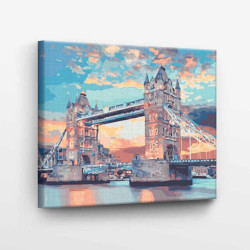 Glezna pēc numuriem, Londona vakara svelmē, 40x50, Oh-art, ANG166