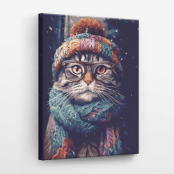 Картина по номерам, Кот, 40x50, Oh-art, ANG573