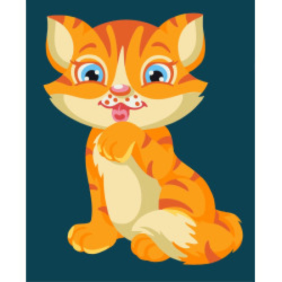 Painting by numbers 13x16 cm, Kitten, Artventure, MINI16130002