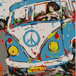 Glezna pēc numuriem 20x30 cm, Hipiju autobuss, Artventure, MINIA40172