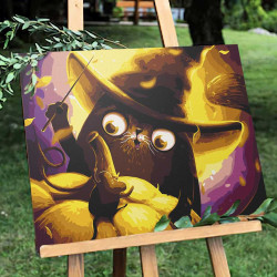 Glezna pēc numuriem 40x50 cm, Burvju kaķis, Twoje-hobby, GX53333