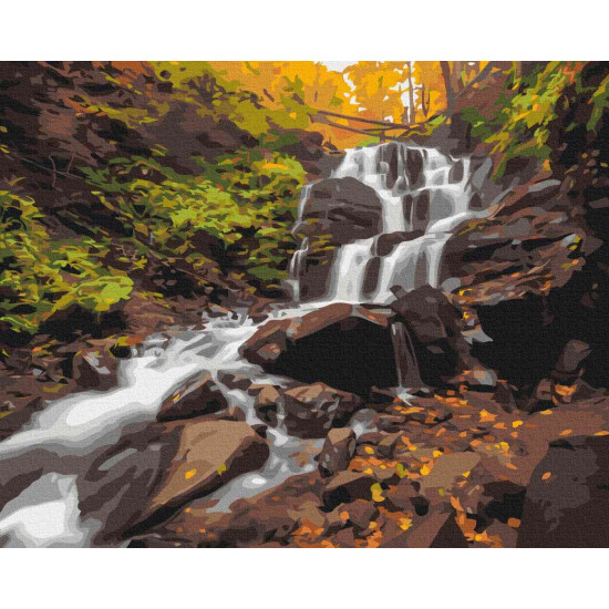 Tapymas pagal numerius 40x50 cm, Rudens krioklys, Twoje-hobby, GX53788