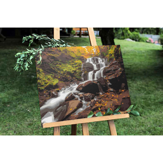 Tapymas pagal numerius 40x50 cm, Rudens krioklys, Twoje-hobby, GX53788