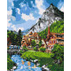 Glezna pēc numuriem 40x50 cm, Pilsētiņa kalnos, Twoje-hobby, GX57034