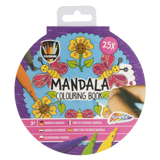 Mandala colouring book, 25 round sheets, Ø15 cm, Colouring, 150080