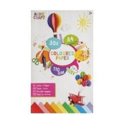 Krāsains papīrs A4, 110 Gsm, 30 loksnes, Grafix, CR0051/GE