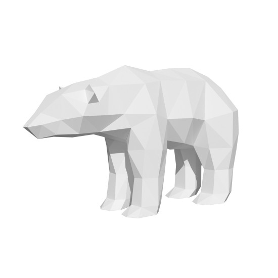 3D kartona konstruktors, Polārlācis, artkatalog, PP-2PLB-WHT