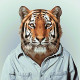 Dimanta mozaīka, Mr Tiger, 38x38 cm, artkatalog, WD258
