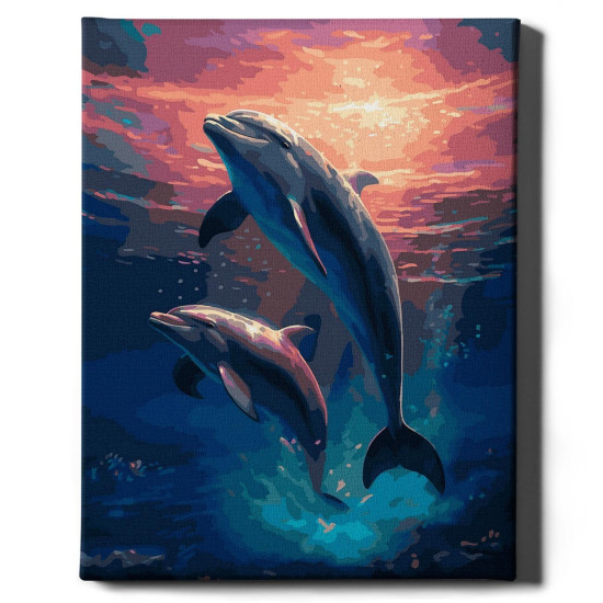 Painting by numbers, Dolphins, 40x50, Oh-art, ANG541