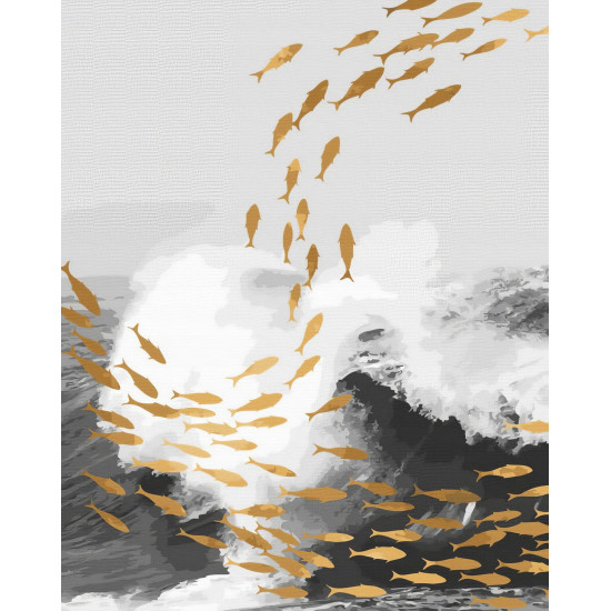 Painting by numbers, Gold fish, 40x50, Oh-art, JX1038