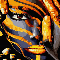 Painting by numbers, Tiger makeup, 40x50, Oh-art, JX1056