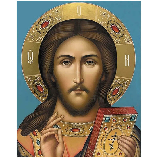 Painting by numbers, Jesus Christ - Icon, 40x50, varvikas, MG2438e.
