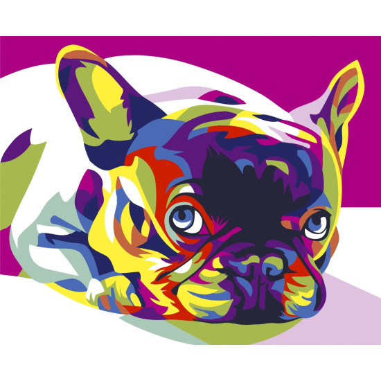 Painting by numbers, French Bulldog, 13x16, artkatalog, MINI017