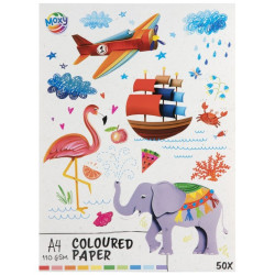 Coloured Paper A4, 50 Sheets, 110 gsm, Grafix, 110003