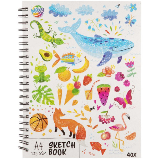 Sketchbook, A4, 40 sheets, 135 gsm, Grafix, 110011