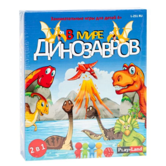 Galda spēle Dinozauru pasaulē (4+, krievu valodā), PlayLand, L-251RU