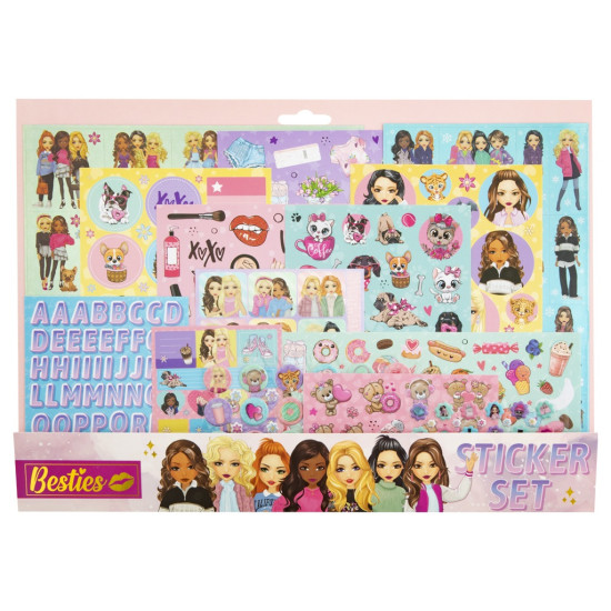 Besties Mega uzlīmju komplekts 26×35,5 cm, 14 loksnes, 300+ gab., Besties, 140014