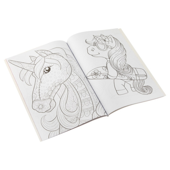 Colouring & activity book Unicorn, A4, 64 pages, Moxy, 150068