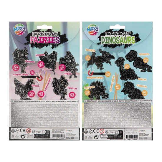 Scratch magnetai, 10 vnt., 2 variantai, Moxy, 220012