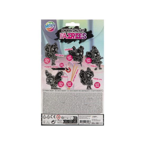 Scratch magnetai, 10 vnt., 2 variantai, Moxy, 220012