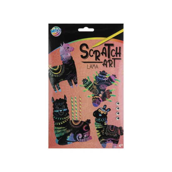 Make-your-own scratch art, 4 sheets, 4 designs, Moxy, 220023