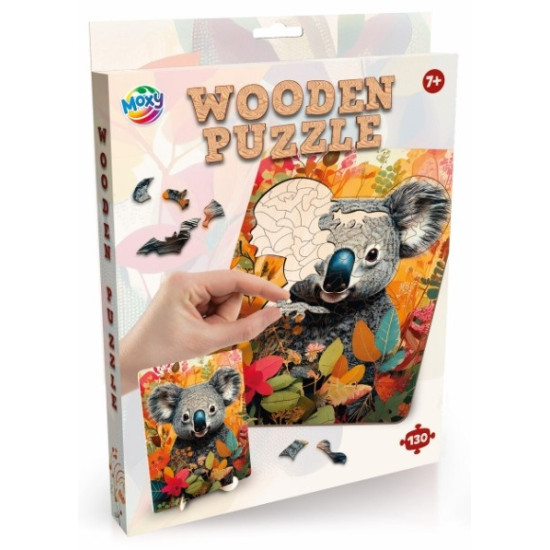 Medinė dėlionė Koala Unikalios formos, 117 vnt, Moxy, 400095