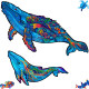 Деревянный пазл, Молочные киты 2 в 1/KS, unidragon, Milky Whales/KS