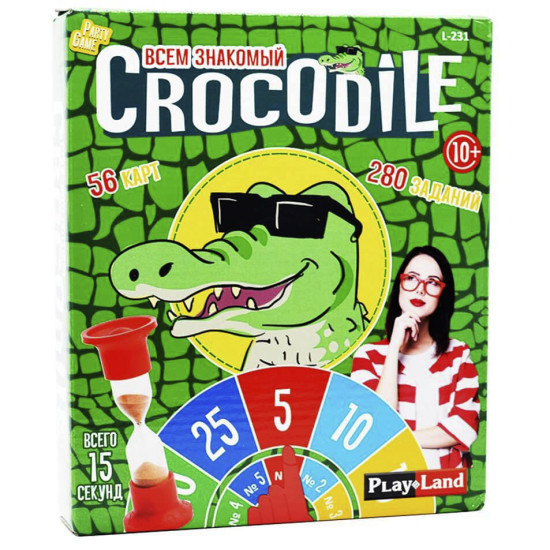 Lautapeli Krokotiili (10+, venäjäksi), PlayLand, L-231