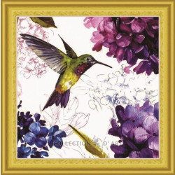 Dimanta mozaīka uz plastmasas pamatnes, Kolibri, collectiondart, AX303005