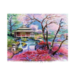 Dimanta mozaīka, Krāsainās sakuras, collectiondart, DE7111