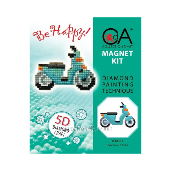 Dimanta mozaīka uz kartona, magnēts, collectiondart, DCM033