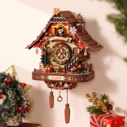Koka 3D puzle, Christmas Cuckoo Clock, robotime, LCB01