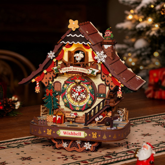 Koka 3D puzle, Christmas Cuckoo Clock, robotime, LCB01