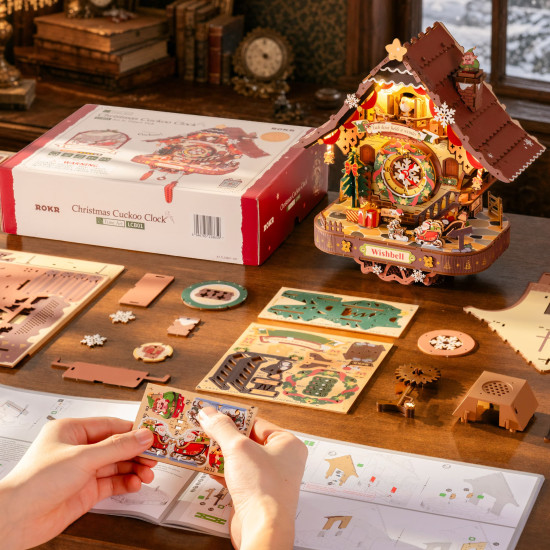 Koka 3D puzle, Christmas Cuckoo Clock, robotime, LCB01