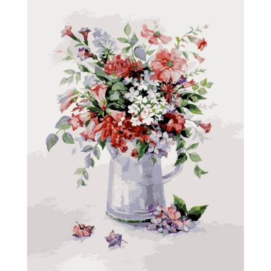 Painting by numbers, Flower Rhapsody, 40x50, varvikas, MG2057e.
