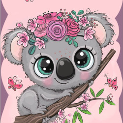 
Dimanta mozaīka, Mazais Koala, 20x30, varvikas, LC020e
