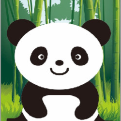Dimanta mozaīka, Mazā panda, 17x22, varvikas, X102e