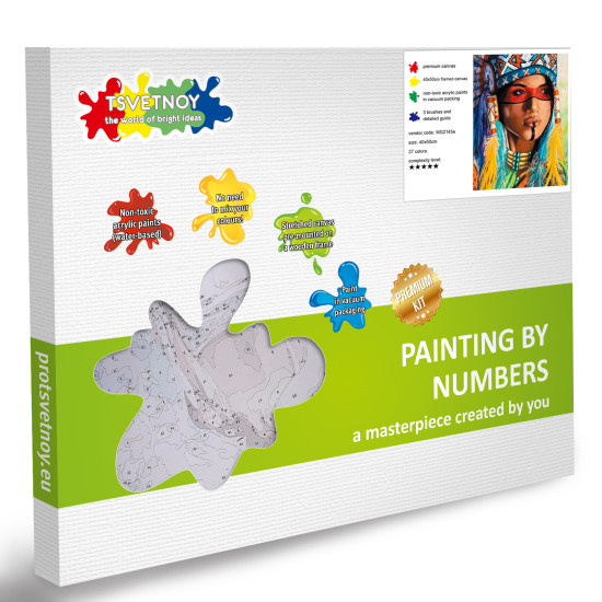 Tapymas pagal numerius, Indėnė, 40x50, varvikas, MG2145e