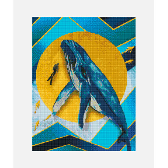 Dimanta mozaīka, Valis Abstrakcija, 50x65, varvikas, LMC033e