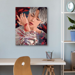 Glezna pēc numuriem, Korejiešu dziedātājs, 40x50, varvikas, MG2477e