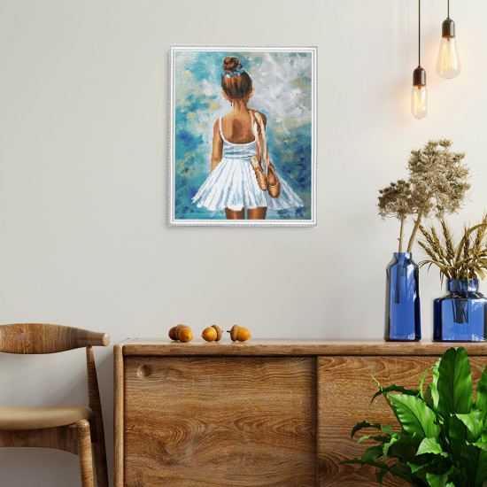 Dimanta mozaīka, Jauna balerīna, 40x50, varvikas, LGPS010e