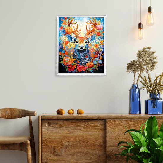 Dimanta mozaīka, Ziedu briedis, 40x50, varvikas, LGPS007e