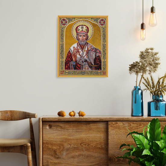 Teemanttikand, Püha Nikolause ikoon, 40x50, varvikas, LGPS003e