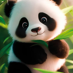 Glezna pēc numuriem, Mīļa panda’, 40x50, varvikas, MC1144e