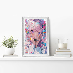 Dimanta mozaīka, Anime meitene, 20x30, varvikas, LC061e